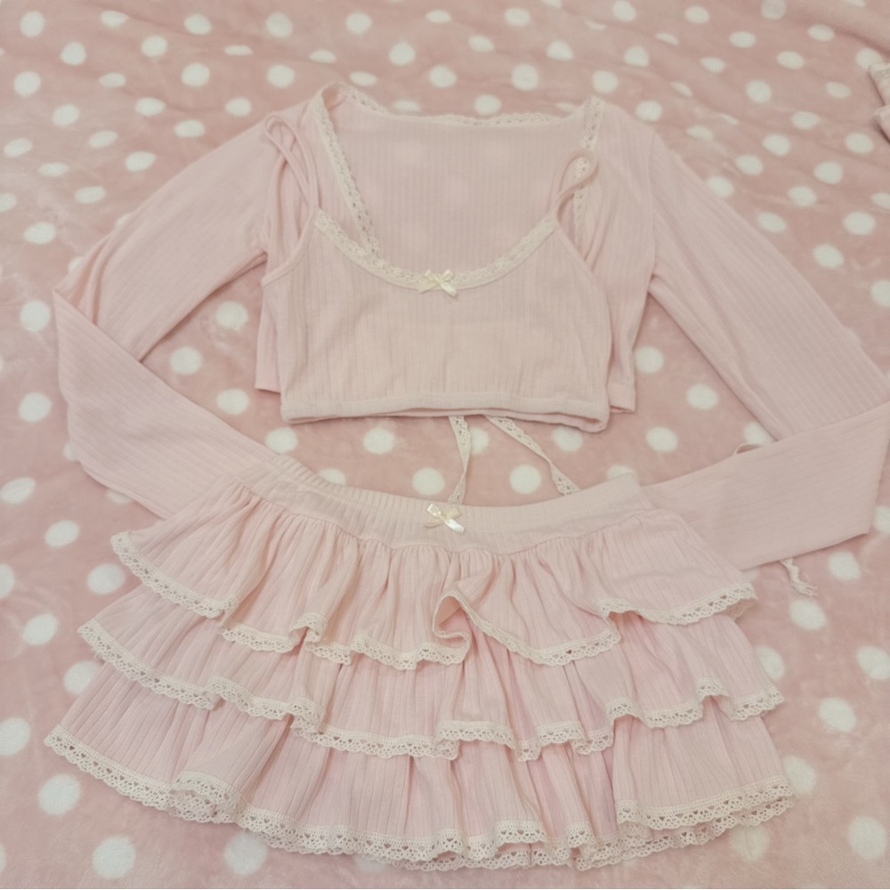 Angel ruche ballerina bliss three piece set SOLD